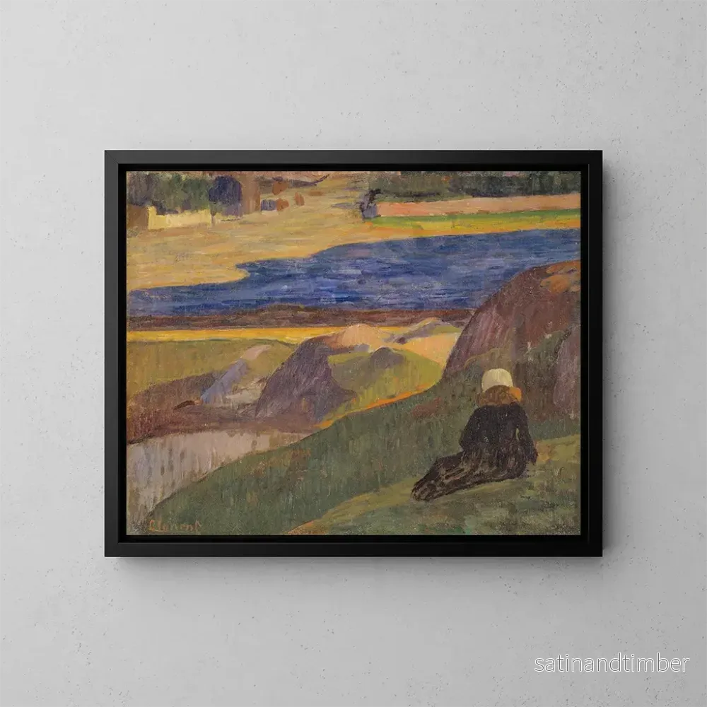 Reproduktion av målningen Landskapsmålning breton - Gad Frederik Clement