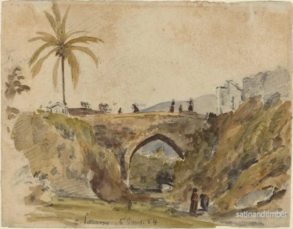 Reproduktion av målningen Pont à Caracas - Camille Pissarro - Bild 2