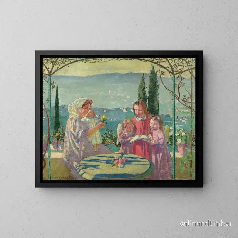 Reproduktion av målningen Cantique de la Madone de Fiesole au matin - Maurice Denis