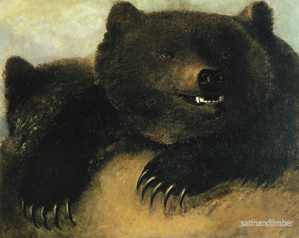 Reproduktion av målningen av vapen och fysiognomi av grizzlybjörnen - George Catlin - Bild 2