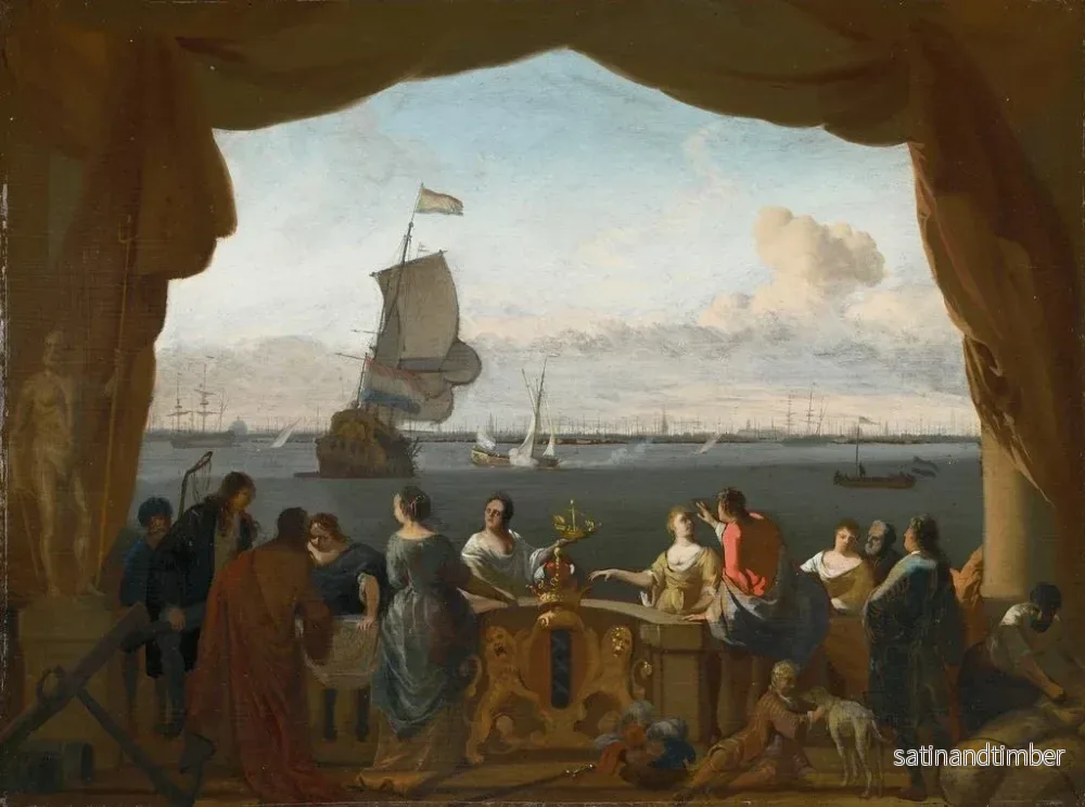 Reproduktion av målningen av den blomstrande handelsalliansen i Amsterdam - Ludolf Bakhuizen - Bild 2