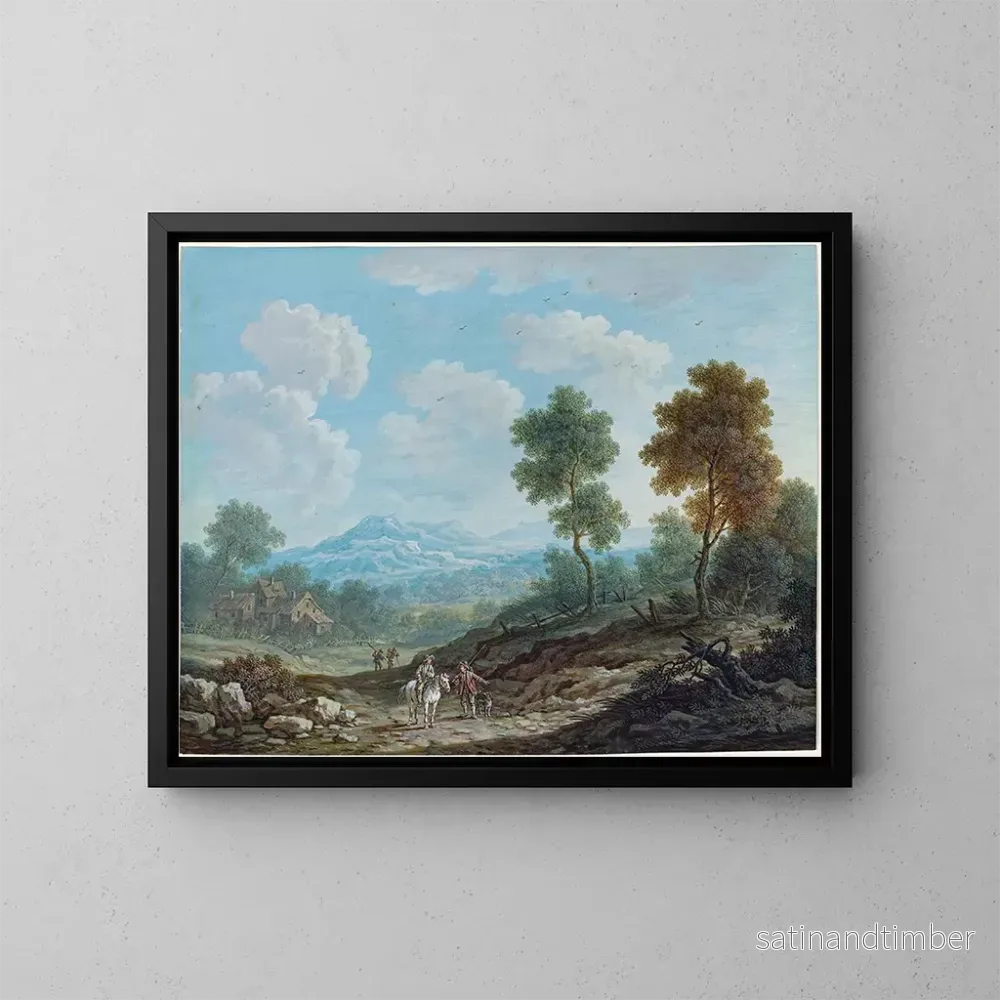 Reproduktion av målningen Vandrare i ett stort dalområde - Johann Christoph Dietzsch