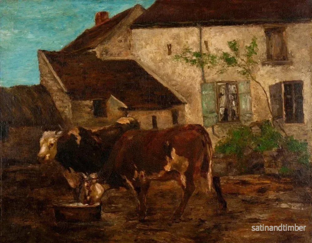 Reproduktion av målningen vid vattenhål - Gustave Courbet - Bild 2