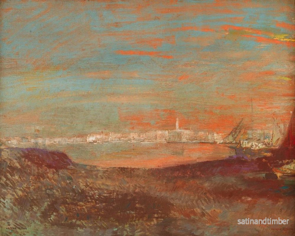 Reproduktion av målningen Landskap italienskt - Odilon Redon - Bild 2