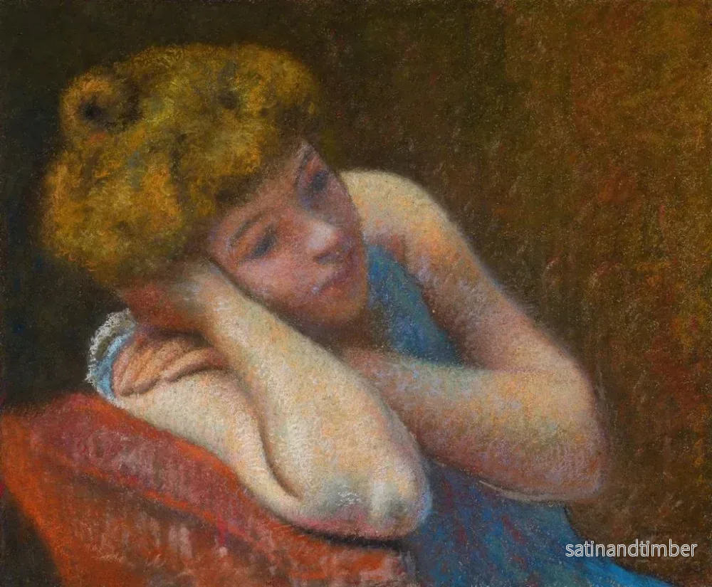 Reproduktion av målningen Le repos - Federico Zandomeneghi - Bild 2