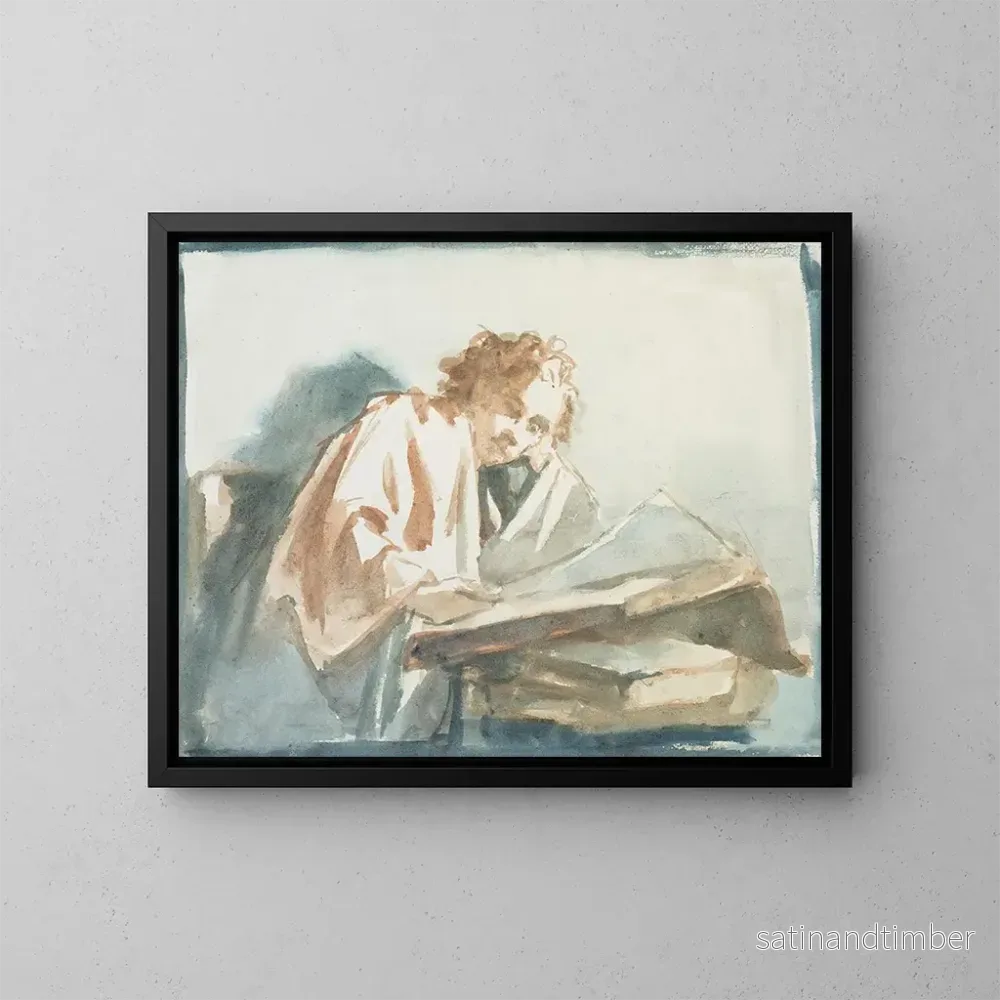 Reproduktion av målningen En student - Petrus van der Velden