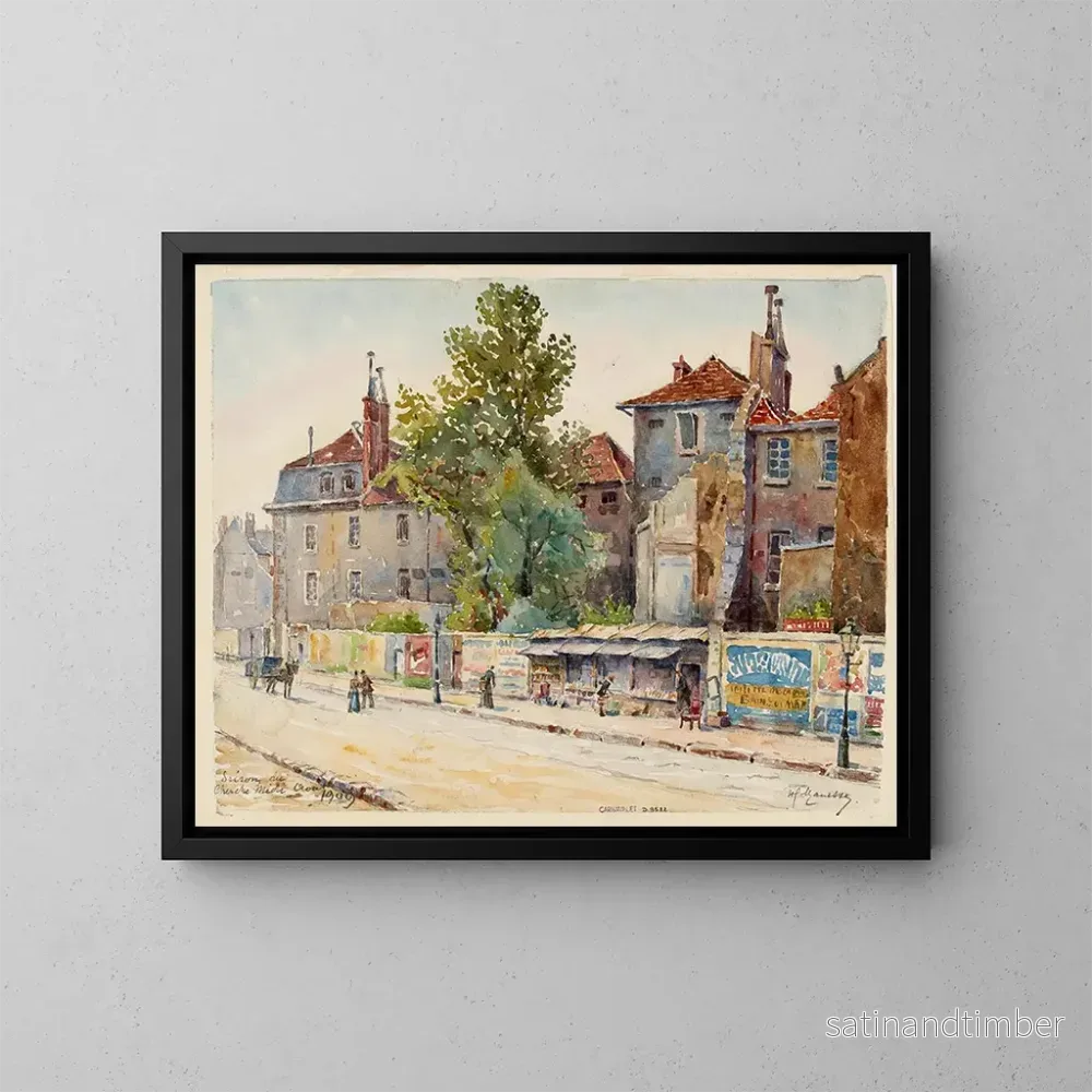 Reproduktion av målningen Prison du Cherche-Midi, rue du Cherche-Midi vid hörnet av boulevard Raspail - Georges-Henri Manesse