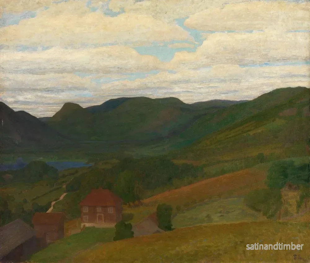 Reproduktion av målningen Landskap med en gammal gård - Thorvald Erichsen - Bild 2
