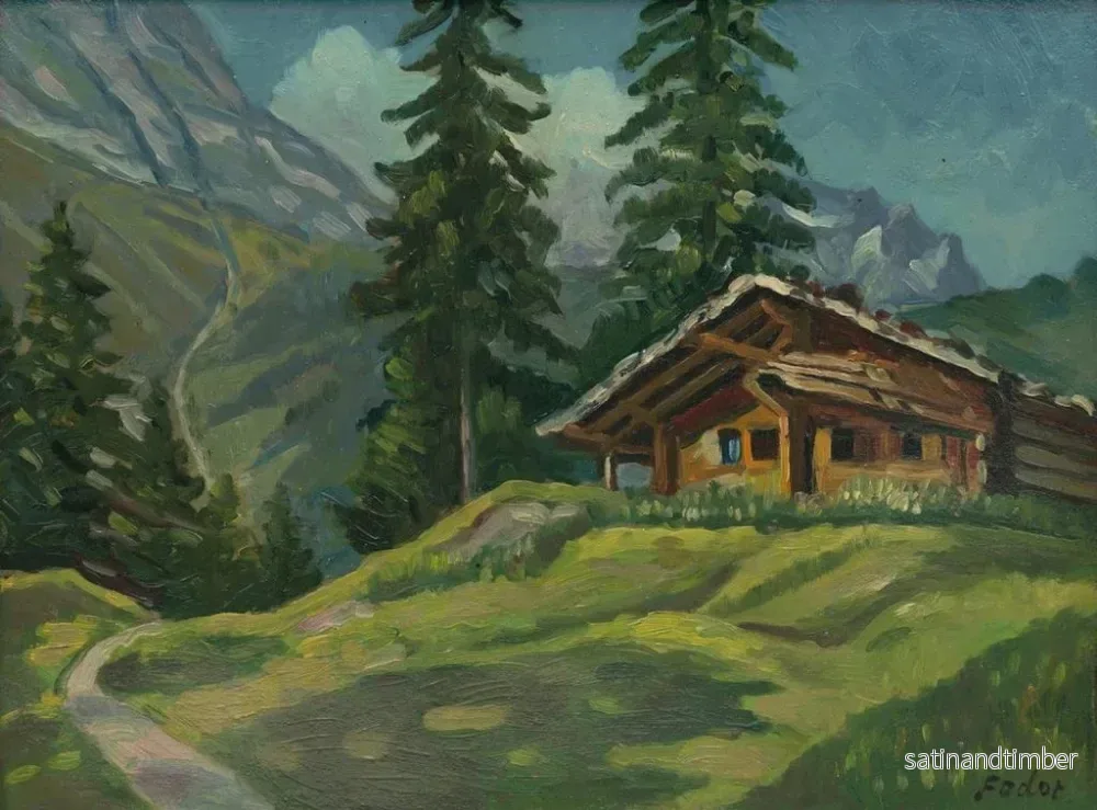 Reproduktion av målningen Landskap av Tatras - Stefan Fodor - Bild 2