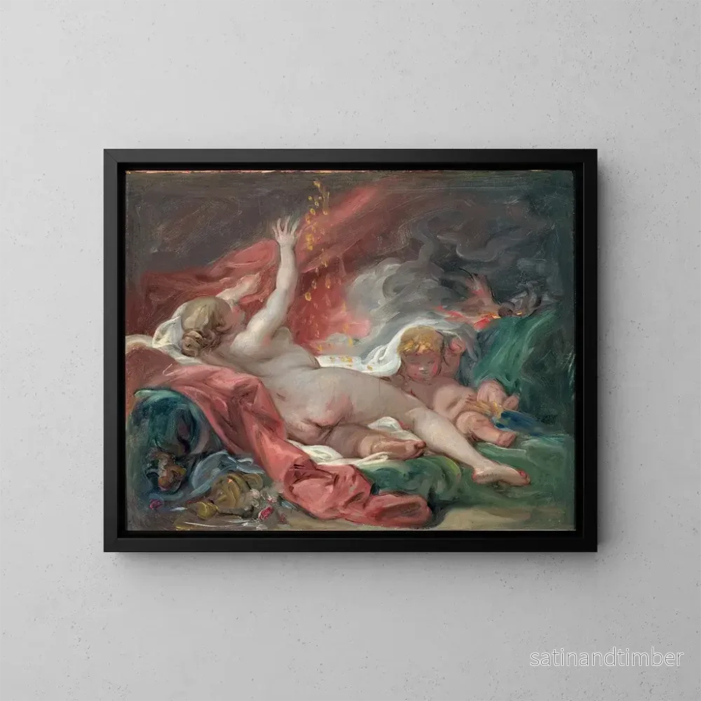 Reproduktion av målningen Studie av Dana och guldregnet – François Boucher Reproduktion av målningen Studie av Dana och guldregnet – François Boucher