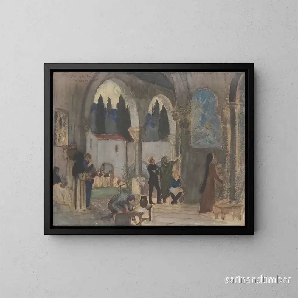 Reproduktion av målningen Inspiration chrétienne - Pierre Puvis de Chavannes