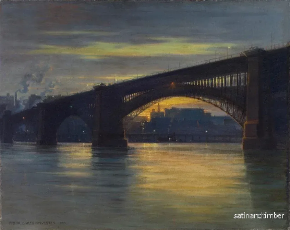 Reproduktion av målningen Le Pont - Frederick Oakes Sylvester - Bild 2