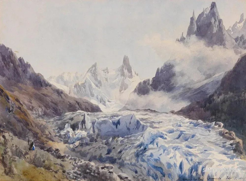 Reproduktion av målningen Glacier des Bois, Chamonix - Edward Theodore Compton - Bild 2