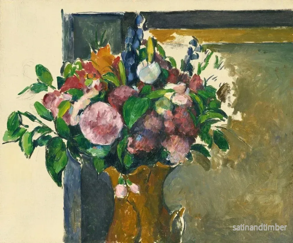 Reproduktion av målningen Blommor i en röd vas - Paul Cézanne - Bild 2
