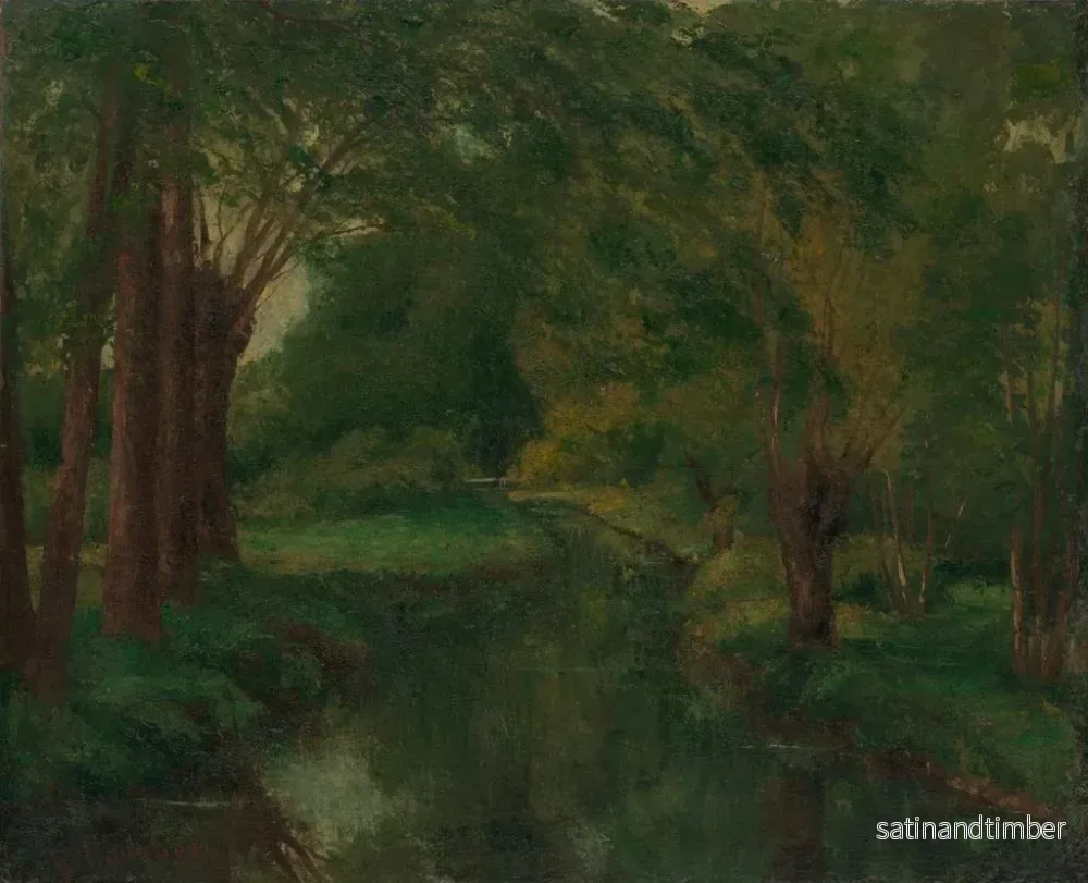 Reproduktion av målningen En bäck i en glänta - Gustave Courbet - Bild 2