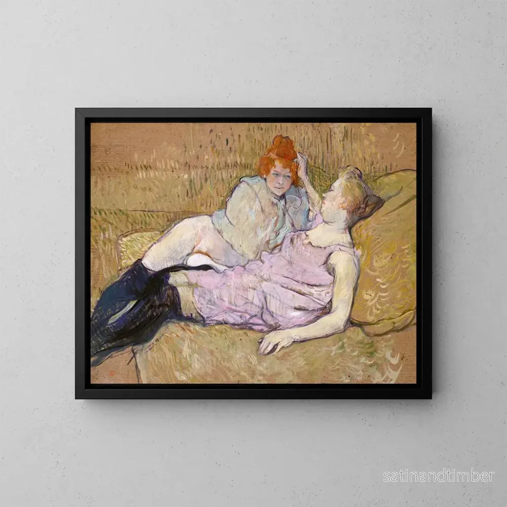 Reproduktion av målningen Le Canapé - Henri de Toulouse-Lautrec
