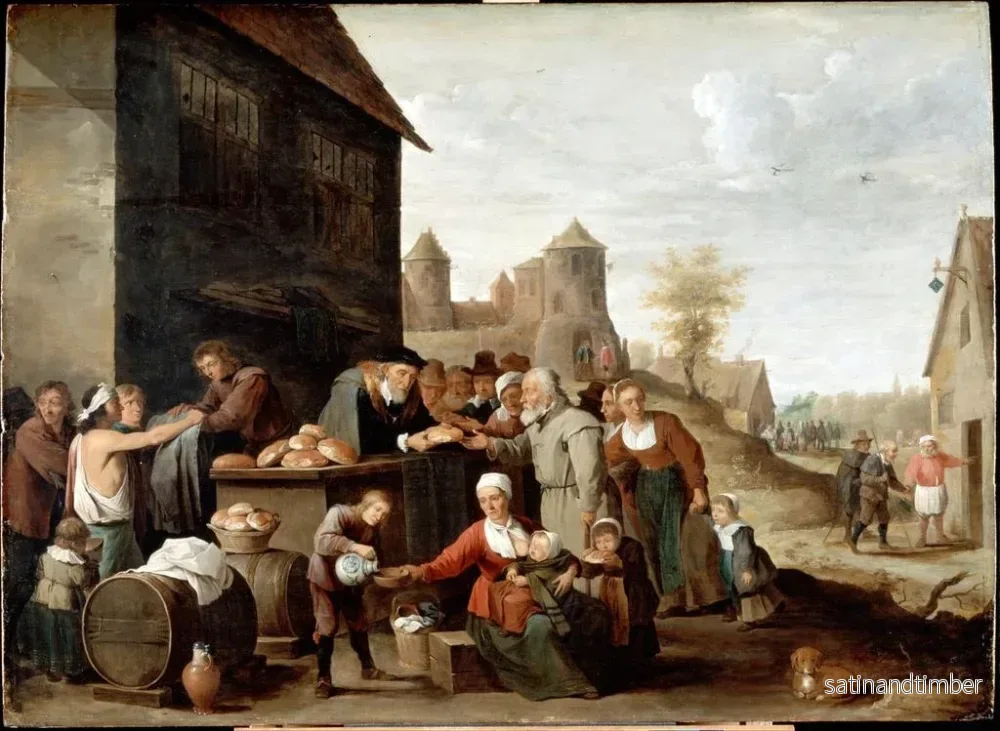 Reproduktion av målningen av de sju kroppsliga barmhärtighetsverken - David Teniers den yngre - Bild 2