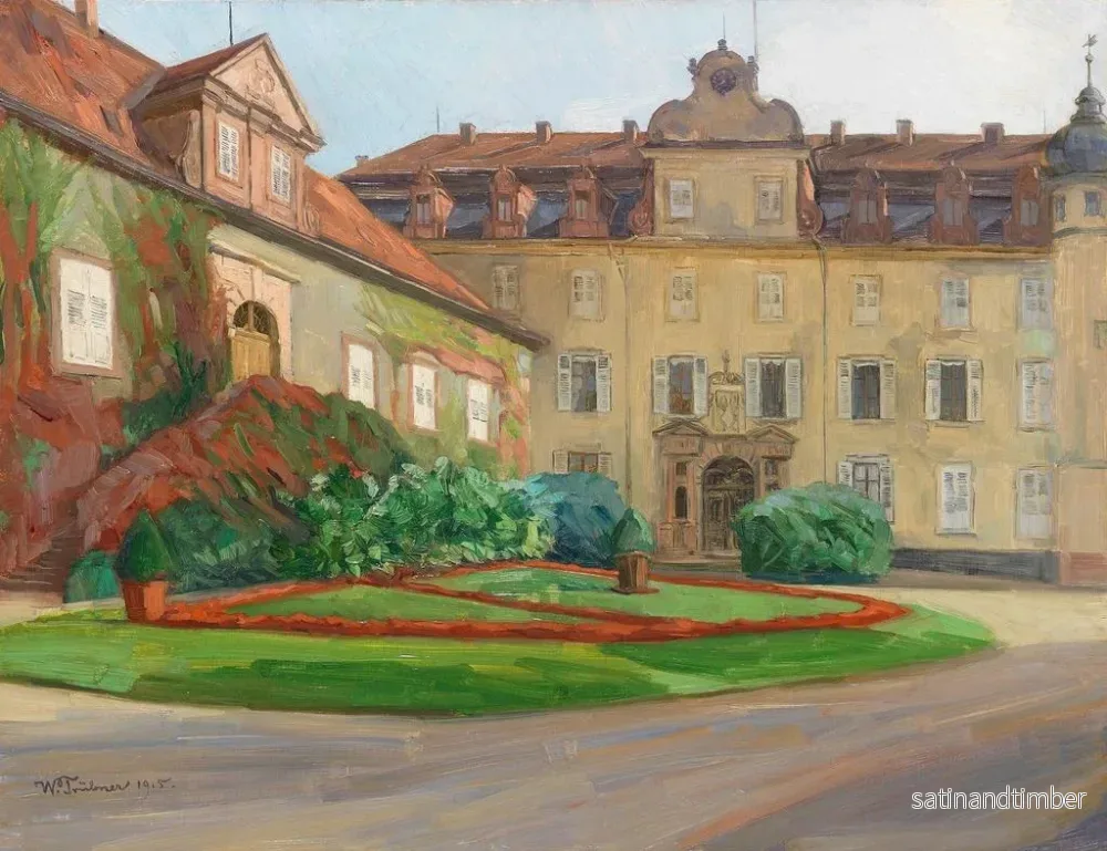 Reproduktion av målningen Schlohof i Baden-Baden i september - Wilhelm Trübner - Bild 2