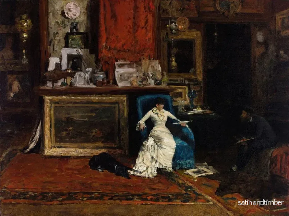 Reproduktion av målningen Le studio de la dixième rue - William Merritt Chase - Bild 2