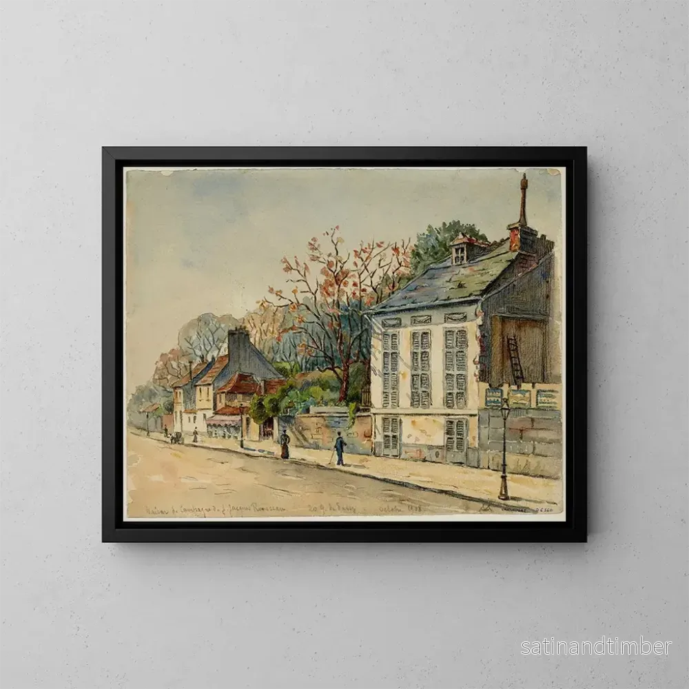 Reproduktion av målningen av Jean-Jacques Rousseau, 20 quai de Passy - Georges-Henri Manesse