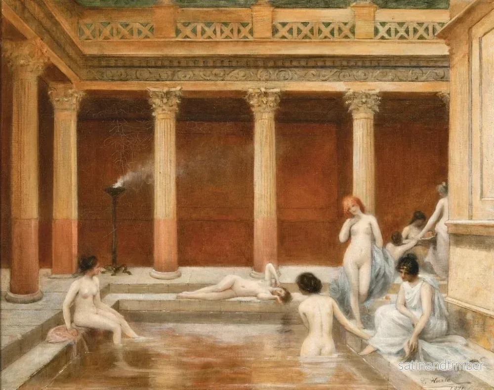 Reproduktion av målningen Bains romains - Louis Hierle - Bild 2