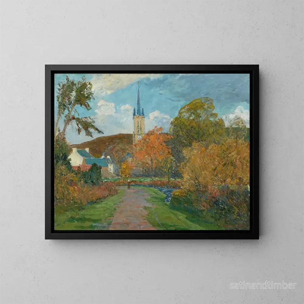 Reproduktion av målningen L höst vid Saint-Jean-du-Doigt - Maxime Maufra