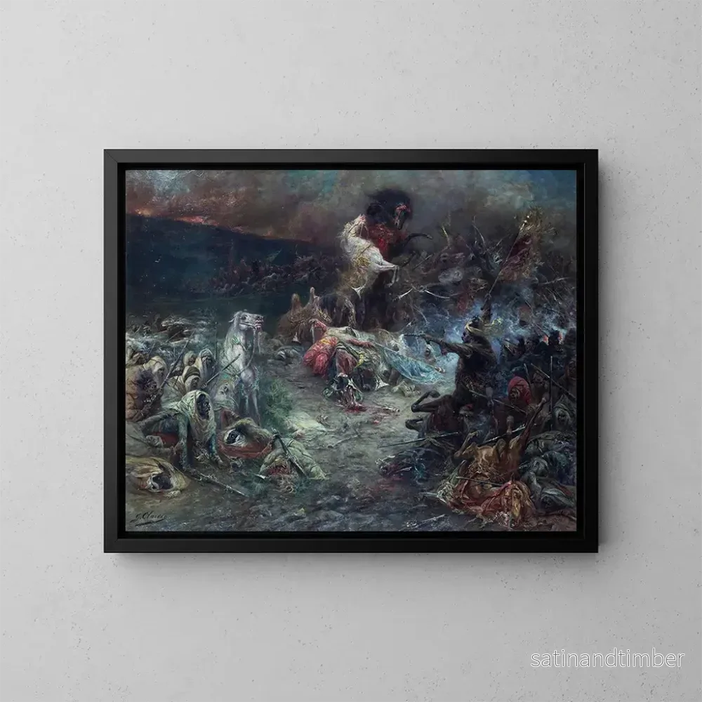 Reproduktion av målningen Le Carnage - Georges Jules Victor Clairin