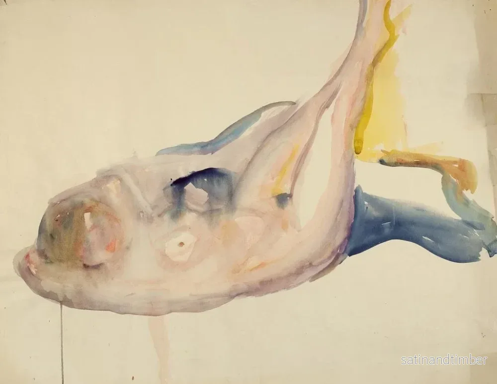 Reproduktion av målningen avlång akt med benen upphöjda - Edvard Munch - Bild 2