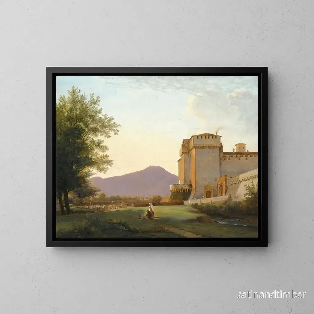 Reproduktion av målningen Vue de l'abbaye de Grottaferrata - Pierre-Athanase Chauvin