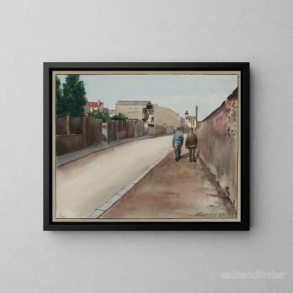 Reproduktion av målningen Rue des Morillons – F. Seguin Reproduktion av målningen Rue des Morillons – F. Seguin