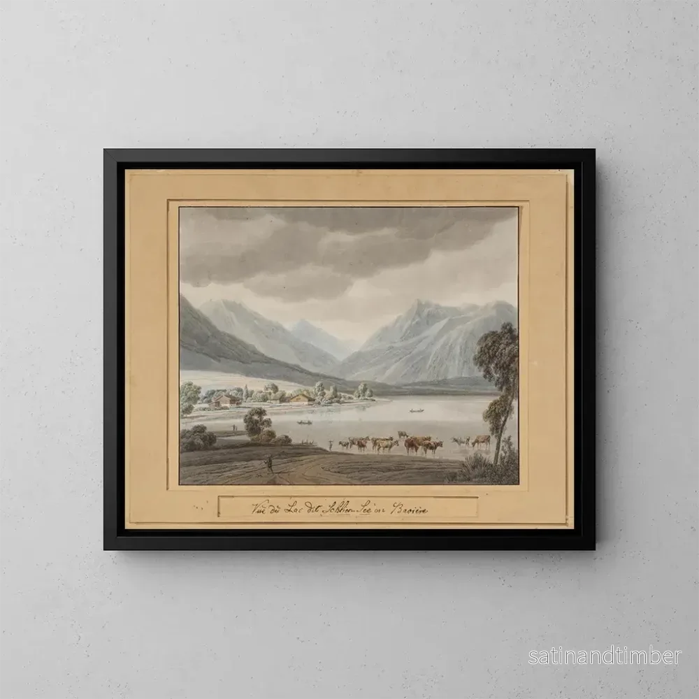 Reproduktion av målningen Schliersee - Wilhelm von Kobell