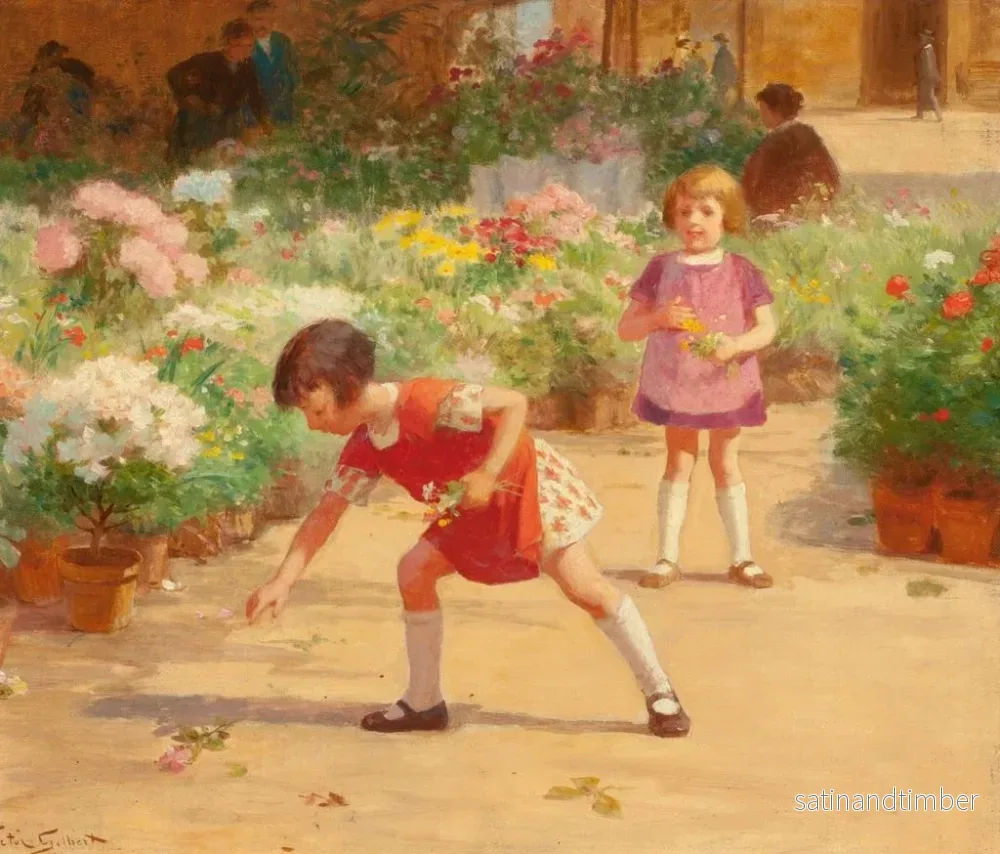 Reproduktion av målningen av blomsterarrangemang - Victor Gabriel Gilbert - Bild 2