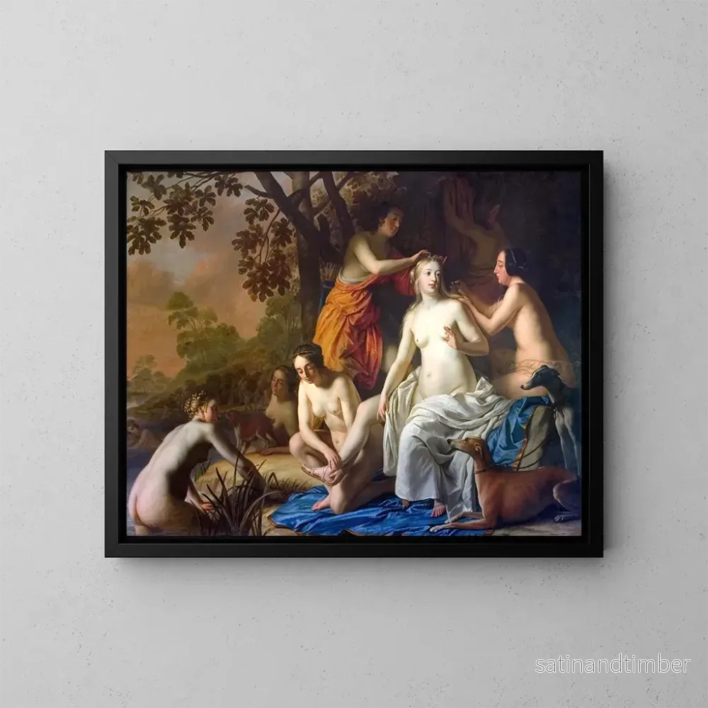 Reproduktion av målningen Diane och hennes nymfer - Gerard van Honthorst