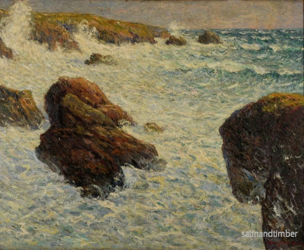 Reproduktion av målningen La tempête de Quiberon, Morbihan - Maxime Maufra - Bild 2