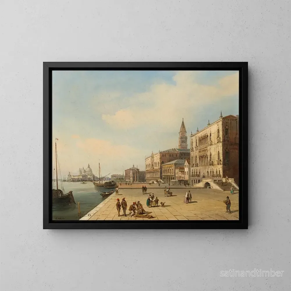 Reproduktion av målningen Venise, Riva degli Schiavoni – Carlo Grubacs Reproduktion av målningen Venise, Riva degli Schiavoni – Carlo Grubacs