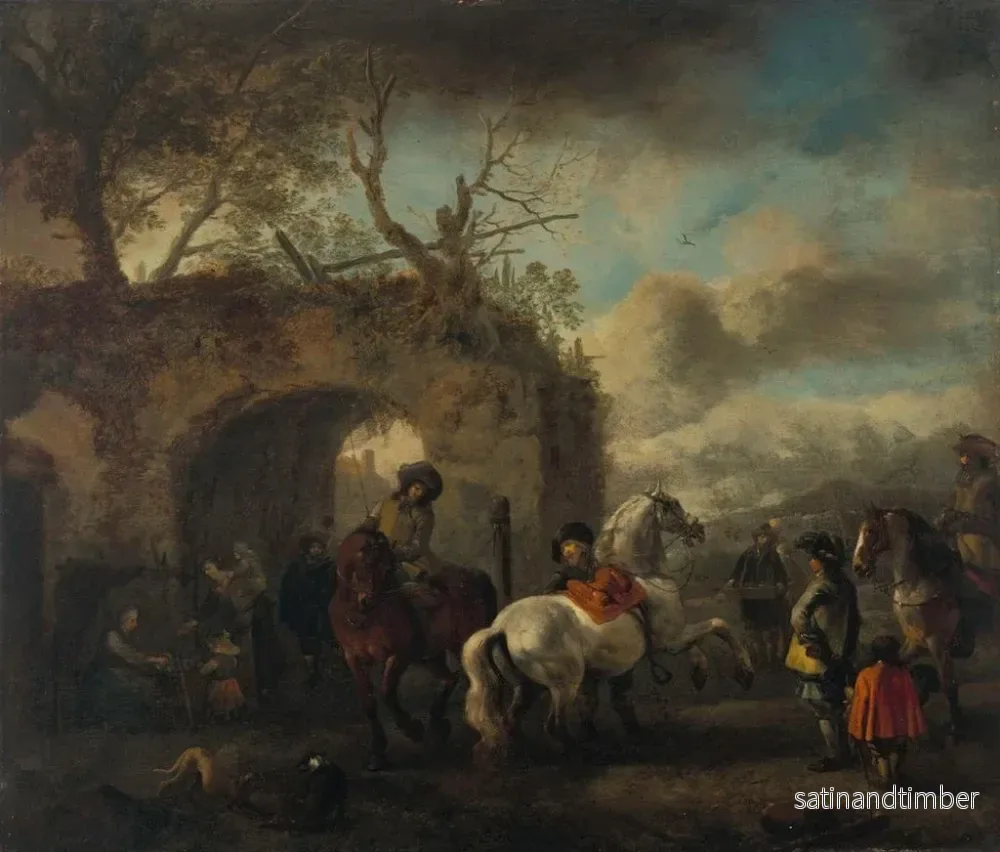 Reproduktion av målningen L'École d'équitation - Philips Wouwerman - Bild 2