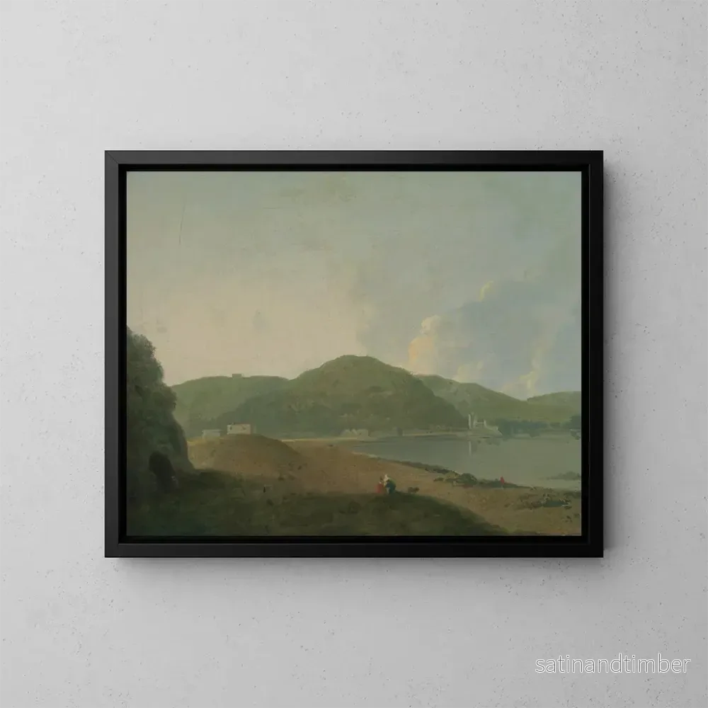 Reproduktion av målningen av sjön Agnano med Grotta del Cane - Richard Wilson