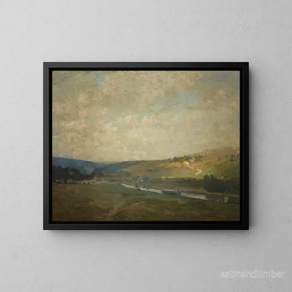 Reproduktion av målningen Canal du Delaware - William Langson Lathrop