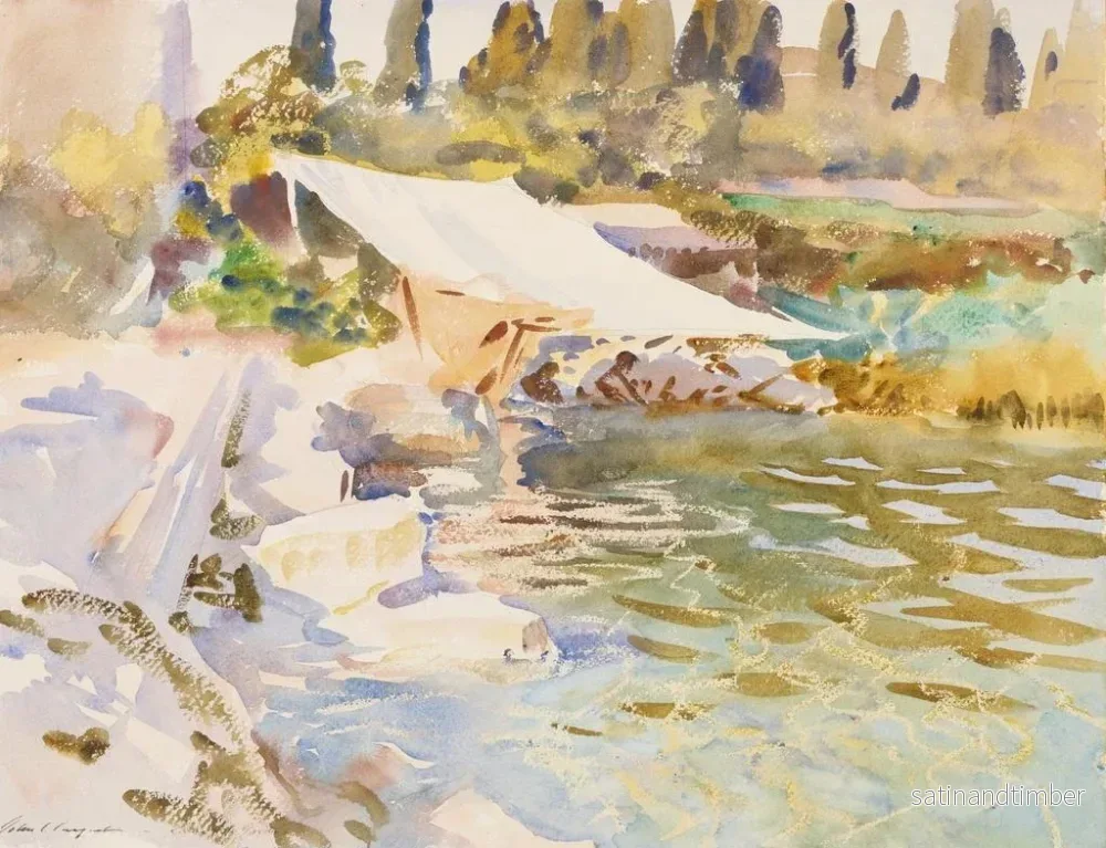 Reproduktion av målningen Lac de Garde - John Singer Sargent - Bild 2