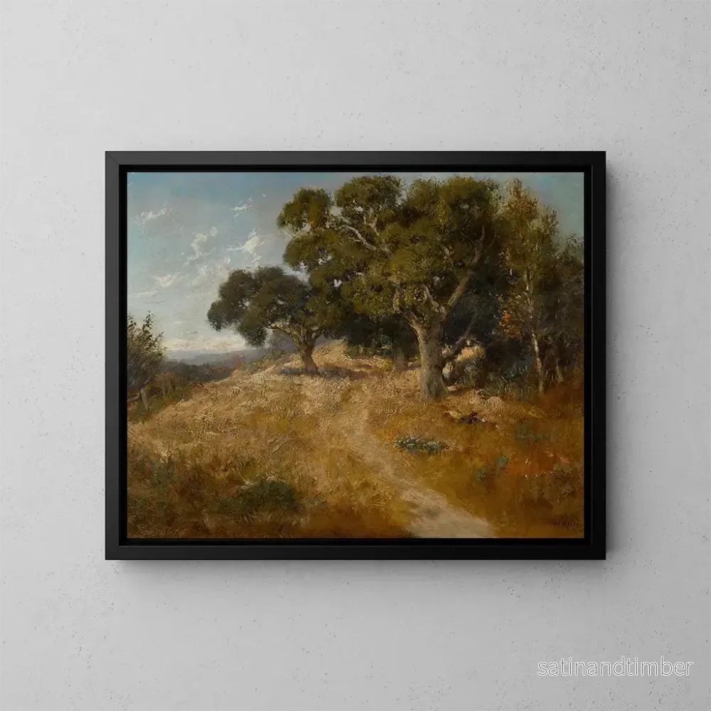Reproduktion av målningen Sentier à travers les chênes de Californie – William Keith Reproduktion av målningen Sentier à travers les chênes de Californie – William Keith