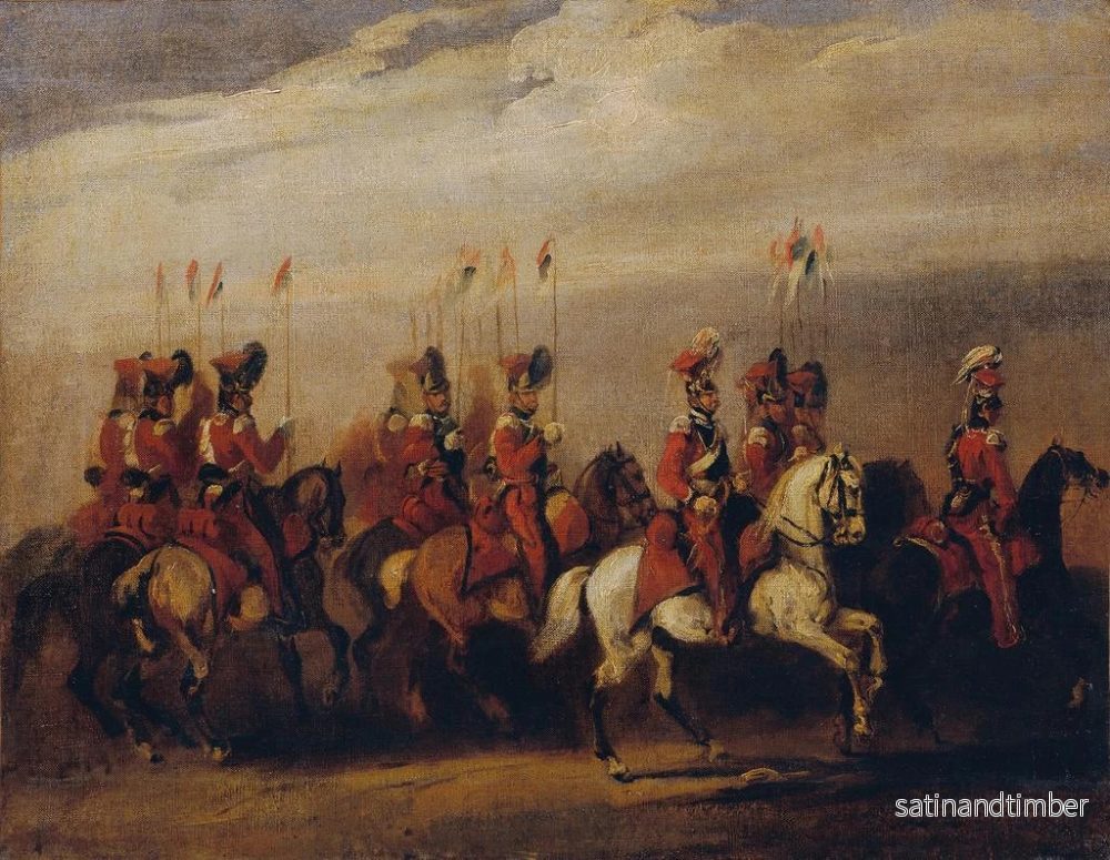 Reproduktion av målningen Cavaliers rouges - Piotr Michałowski - Bild 2