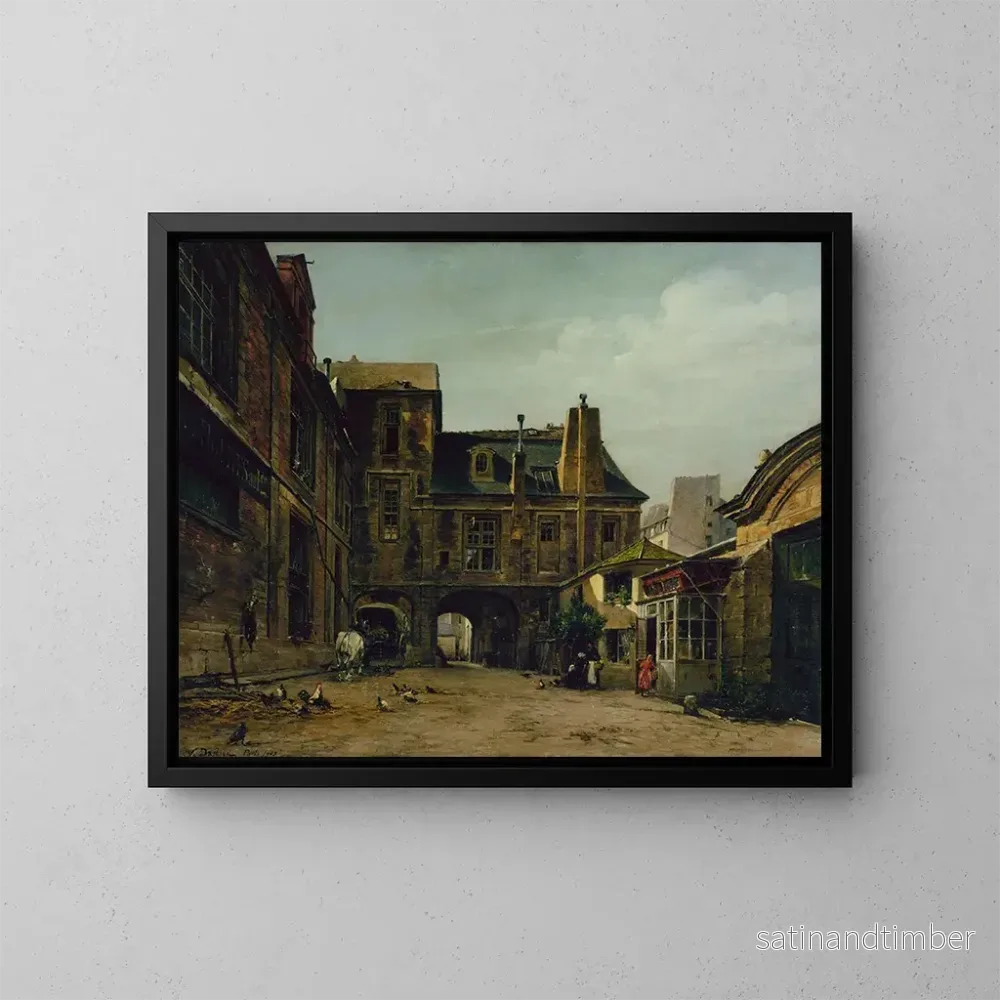 Reproduktion av målningen av Hôtel de La Vieuville - Paul-Joseph-Victor Dargaud