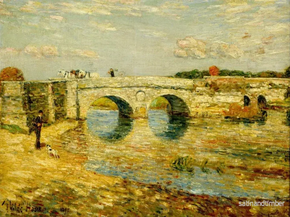 Reproduktion av målningen Pont sur le Stour - Childe Hassam - Bild 2