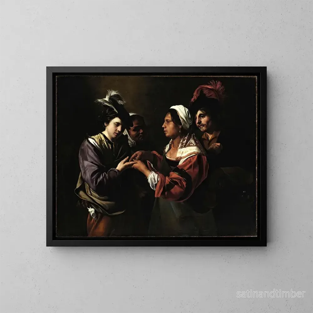 Reproduktion av målningen Le devin – Bartolomeo Manfredi Reproduktion av målningen Le devin – Bartolomeo Manfredi