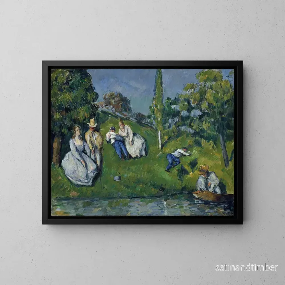 Reproduktion av målningen L'Étang - Paul Cézanne
