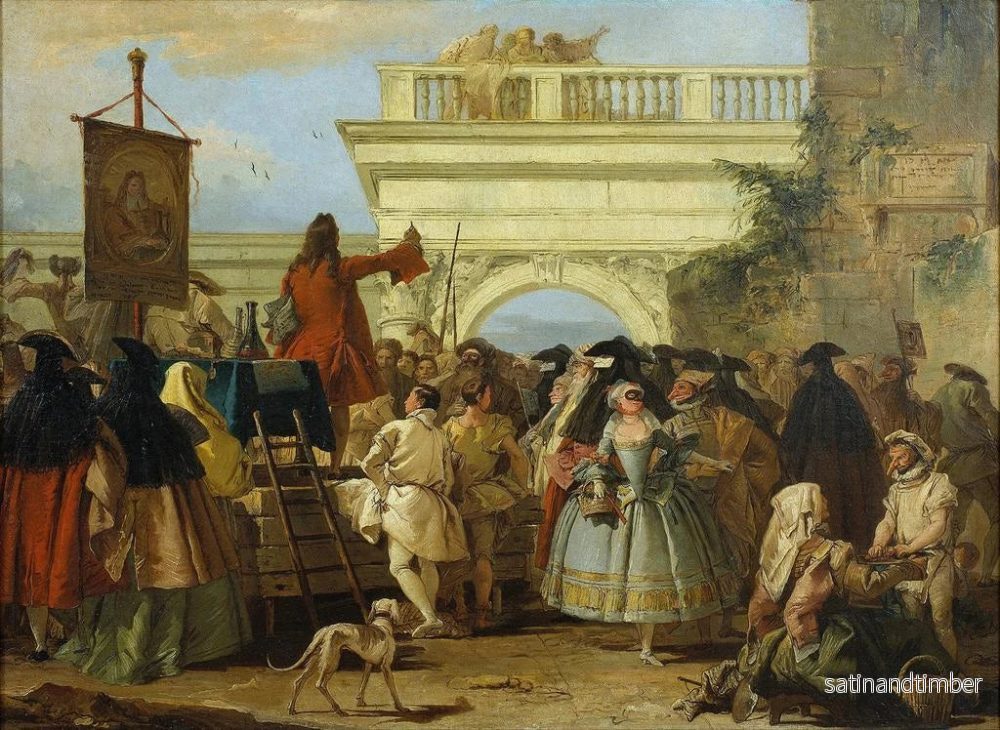 Reproduktion av målningen Le charlatan - Giovanni Domenico Tiepolo - Bild 2