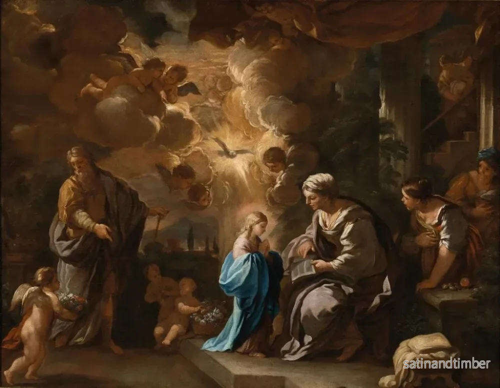 Reproduktion av målningen L'Éducation de la Vierge - Luca Giordano - Bild 2