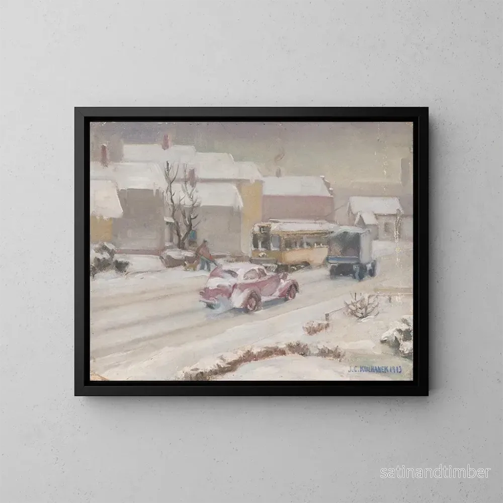Reproduktion av målningen Route Fulton, Cleveland, Ohio - James C. Kulhanek