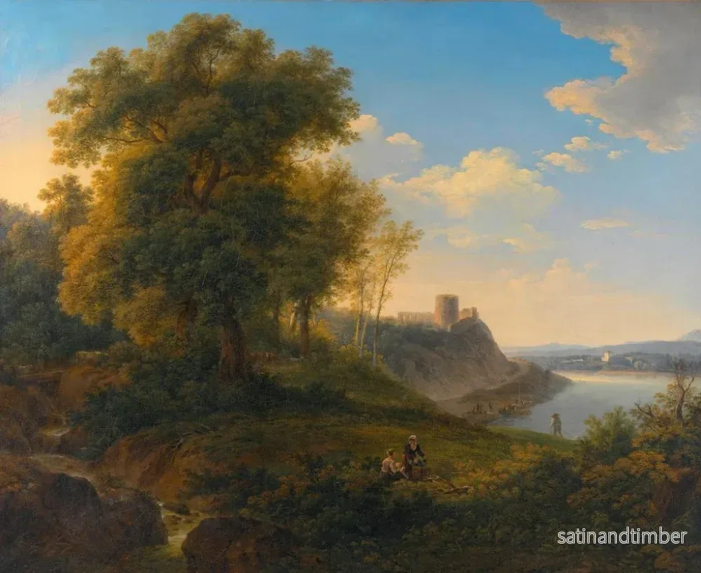 Reproduktion av målningen Landskap vid Donau - Joseph Messmer - Bild 2