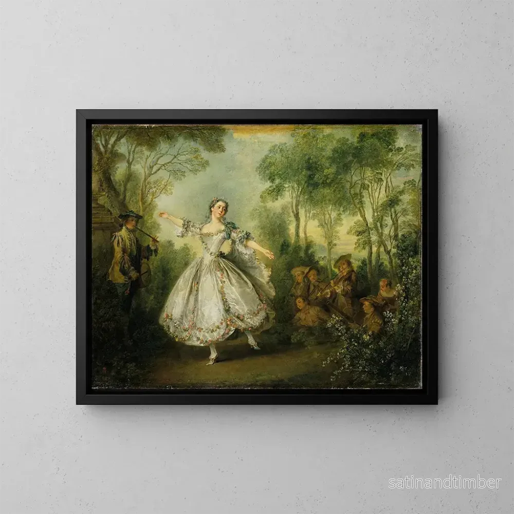 Reproduktion av målningen Mademoiselle de Camargo - Nicolas Lancret